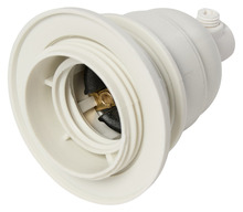 Kronesokkel E27 hvit